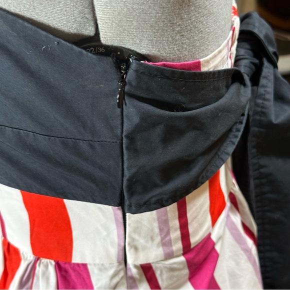 Kate Spade New York Black Halter Striped Midi Dress Size Medium - Picture 4 of 8